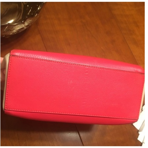 Laurel Pink and Beige Leather Satchel - Picture 4 of 6